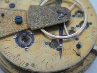 Lawton & Co Liverpool lever fusee movement 47mm wide dial sn Ca 1840? 7