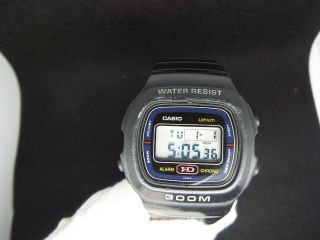Vintage Casio Digital Watch Dw - 310 Hd 300m 690 Lithium Retro Diver Scuba Lcd