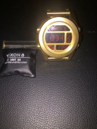 Nixon Unit Ss All Gold A360 - 502 - 00 Wrist Watch For Men