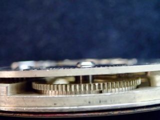 Micrometer Regulator 16 Size Open Face Pocket Watch Movement Geneva Stripes1900 5