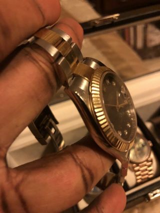 Rolex Datejust 41mm 126333 Oyster 18K Yellow Gold/SS Diamond Dial Watch 5