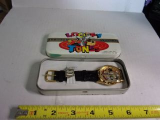 Looney Tunes Bugs Bunny Daffy Duck Armitron Watch With Tin And Paperwork