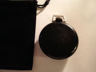 Vintage 16S Pocket Watch Hot Wheels Theme Dial & Black Case Runs Well. 5