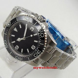 40mm BLIGER sterile black dial cermaic Bezel sapphire glass automatic mens watch 2