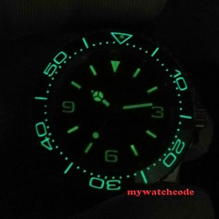 40mm BLIGER sterile black dial cermaic Bezel sapphire glass automatic mens watch 5