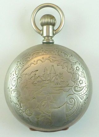 Antique 18 Size Silveroid Pocket Watch Case - Open Face 2