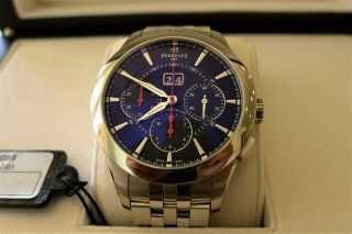 Perrelet Big Date Chronograph Stainless Steel Watch A1008/i