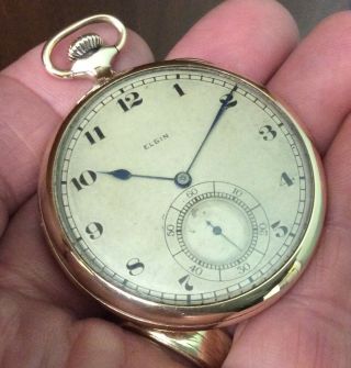1919 Vintage Elgin 17j 12s Of 20yr Gf Grade 384 Pocket Watch