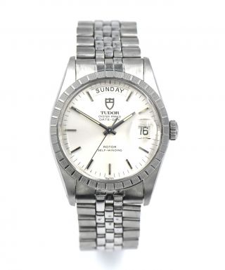 Gents Rolex Tudor Oyster Prince Date Day 94510 Wristwatch Stainless Steel C1986