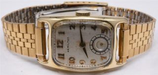 1940s Hamilton Boulton 982 14k Gold Filled Tank Watch Box & Papers