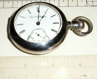 Elgin National Antique Sidewinder Pocket Watch Good Runner Grade 96 Circa 1895