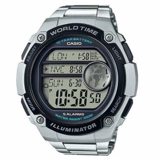 Casio Ae - 3000wd - 1a Youth Digital 3 City Simultaneous Time Display Watch