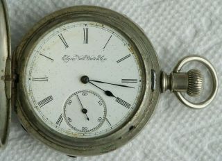 1894 Elgin Pocket Watch Grade 92 Model 3 Jewels 11j Size 16s Hunter Case B1059