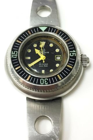 Aquadive 1000 Caribbean Triple Safe Analog Automatic Divers Swiss Watch Steel