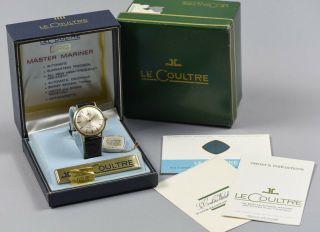 Complete Set Jaeger Lecoultre Master Mariner 14k Solid Gold Auto Watch Serviced
