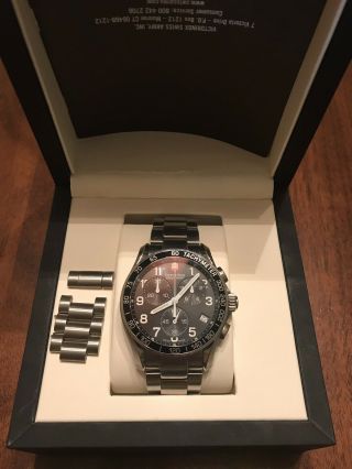 Victorinox Chrono Classic Titanium Watch With Black Dial