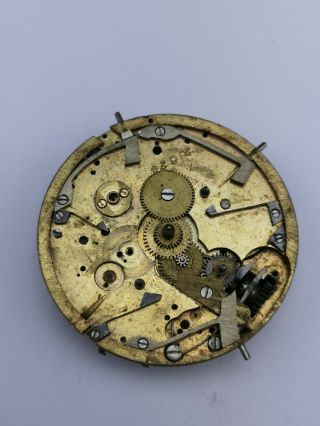 Antique Swiss Moonphase Calendar Pocket Watch Movement For Spare Parts