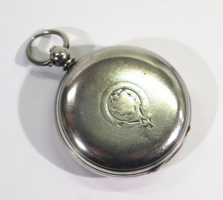 Antique Hallmarked London Silver Fusee Pocket Watch & Winding Key. 2