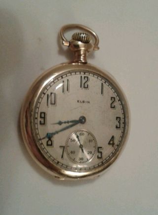 Vintage 1923 Elgin Grade 315 12s 15j 20 Yr.  Gold Filled Pocket Watch - Running