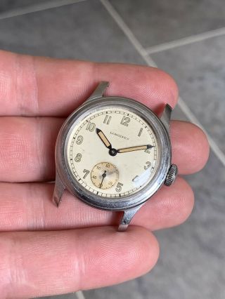 Longines Sei Tacche Stepped Case Radium Dial Vintage Watch