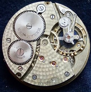 Fine Micrometer Regulator 16 Size HUNTER Pocket Watch Movement c1900 HEXAMETER 2