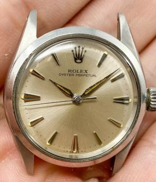 Vintage Rolex Oyster Perpetual 30mm Steel Wristwatch Ref.  6548 NR 8