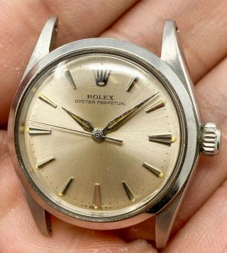 Vintage Rolex Oyster Perpetual 30mm Steel Wristwatch Ref.  6548 NR 9