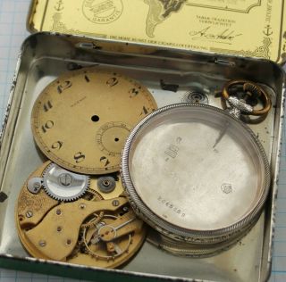 Vintage Moeris Solid Silver Pocket Watch Art Deco Nouveau Old Miltary Mens Fix