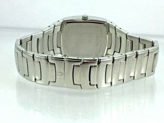 Men ' s Bulova 96G46 Stainless Steel Bracelet Black Dial Dress Watch 4