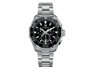Tag Heuer Aquaracer Diver Black Dial Chronograph Stainless Steel Cay111a.  Ba0927
