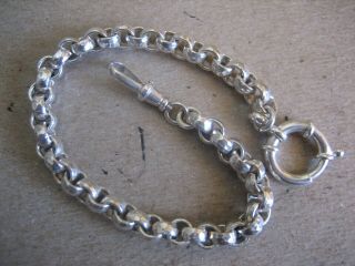 Vintage Unique Byzantine S/silver Pocket Watch Chain 9 In.  Long