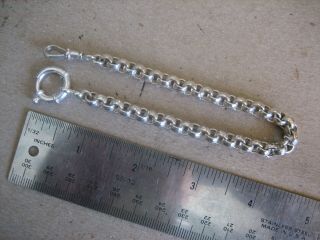Vintage Unique Byzantine S/Silver Pocket Watch Chain 9 in.  Long 3