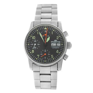 Midsize Fortis Flieger 622.  10.  141 Chronograph Day Date Automatic 35mm Watch