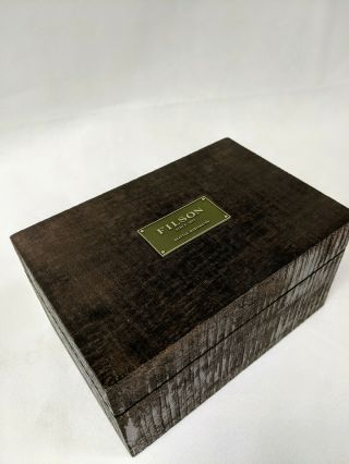 Filson By Shinola Box,  Wood,  7.  75 " X 5.  25 " X 4.  25 " Handmade In Usa