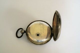 Silver Cased Pocket Watch,  Keywind,  J.  Welch & Co. ,  Bangor,  1892,  for Repair 5