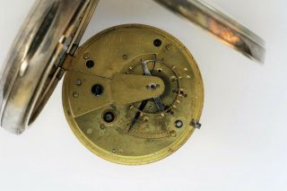 Silver Cased Pocket Watch,  Keywind,  J.  Welch & Co. ,  Bangor,  1892,  for Repair 8