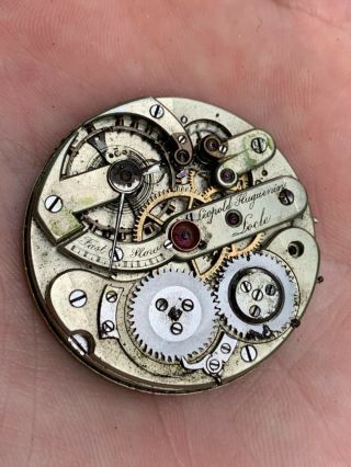 Antique " Leopold Huguenin,  Locle " Pocket Watch Movement
