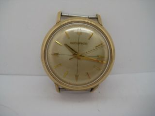 Vintage Bulova Accutron 10k Gold Plated Only C.  1963