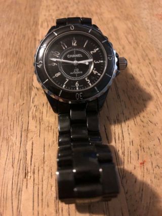 Chanel J12 38mm Black Ceramic Automatic Watch Swiss Made Only Wore 2 Times