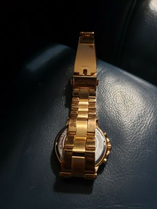 Michael Kors Glitz Women ' s Analog Watch Rose Gold Tone Crystals MK - 5586 5
