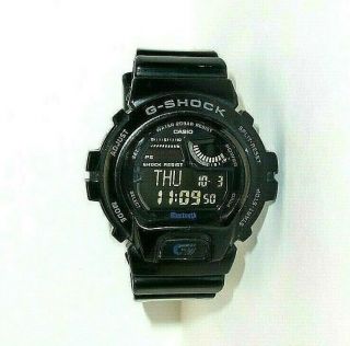G - Shock Bluetooth Gb - 6900aa Shiny Black Resin Watch,  Size: 6 - 1/2 To 8 - 1/2 In