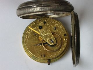 Antique Heavy Silver Ja ' s Richardson Pocket Watch.  1898 2