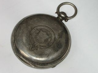 Antique Heavy Silver Ja ' s Richardson Pocket Watch.  1898 8