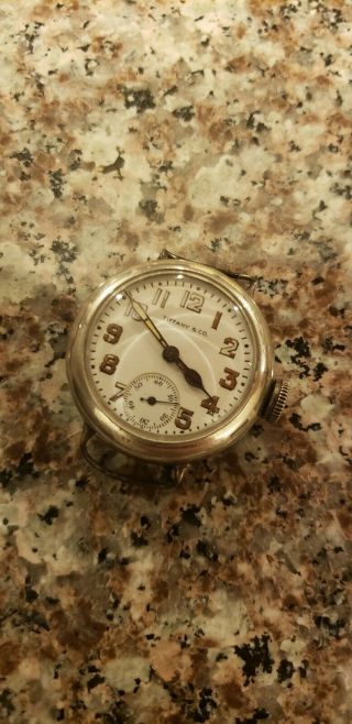 1916 Tiffany Trench Watch.  Sterling Silver Ww1 Relic.
