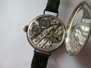 WW1 Sterling Silver Swiss Military trench Wristwatch rolex 3