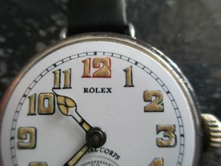 WW1 Sterling Silver Swiss Military trench Wristwatch rolex 6