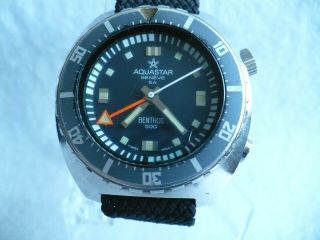 Aquastar Benthos " 500 " Dive,  Diver,  Scuba Watch,  1970 