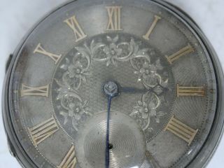 Good Quality Early Chunky Silver Pocket Watch G Pankin Motherwell Very Rare