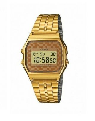 Casio A159wgea - 9 Retro Gold Stainless Steel Digital Mens Watch A - 159