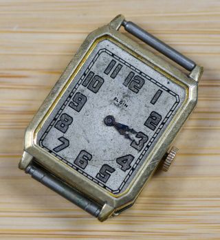 Vintage Elgin Art Deco 14k Gold Filled Watch For Repair Balance Swings